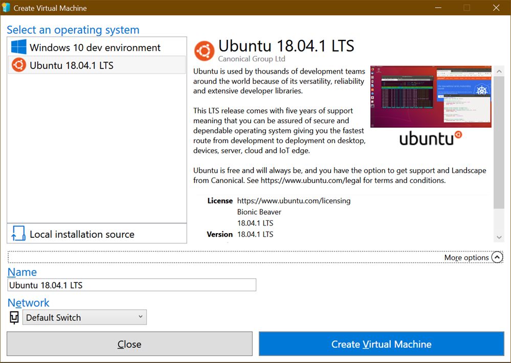 Create Virtual Machine Create Virtual Machine
